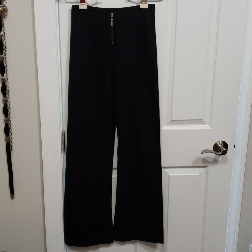 Carushka low waist zip front yoga pant BLK size M